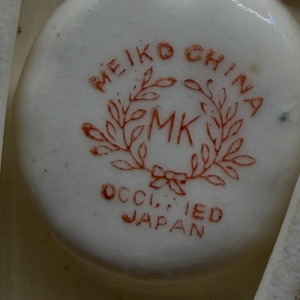 Meiko Vintage Hand Painted Ceramic Gondola Ship Boat Salt & Pepper Shaker, Japan